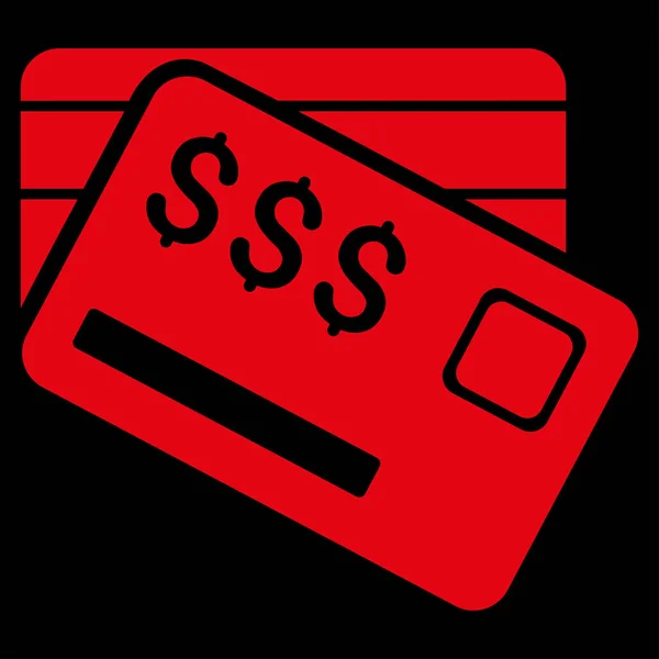 Karty kredytowe płaska ikona wektora — Wektor stockowy