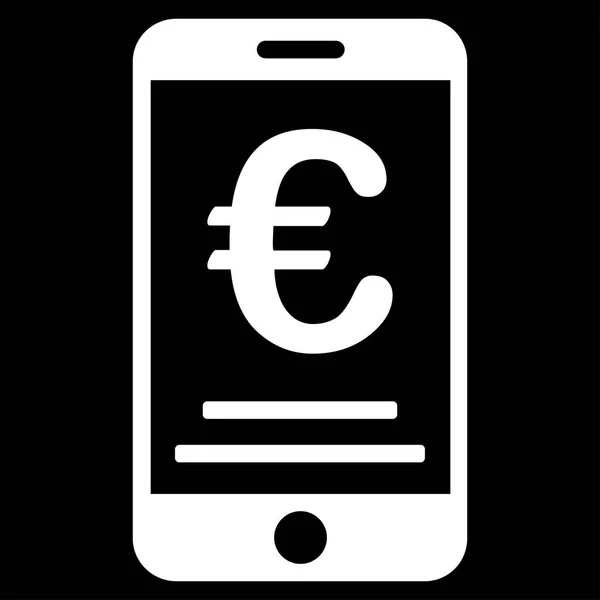 Курс евро для мобильных платежей — стоковый вектор