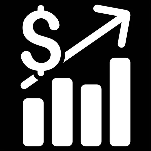 Finanzdiagramm flache Vektor-Symbol — Stockvektor