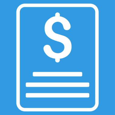 Fatura bütçe düz vektör simgesi