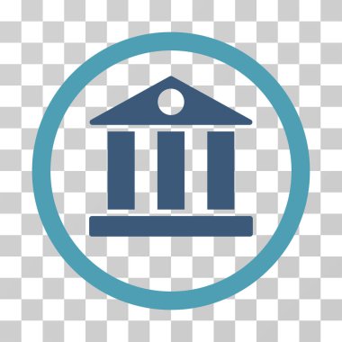 Banka yuvarlak vektör simgesi