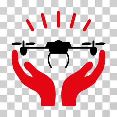 Uçak denize indirmek eller vektör simgesi