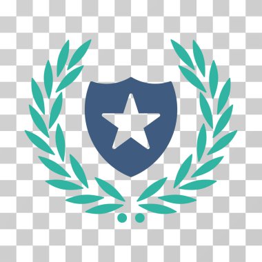 Kalkan defne çelengi vektör simgesi