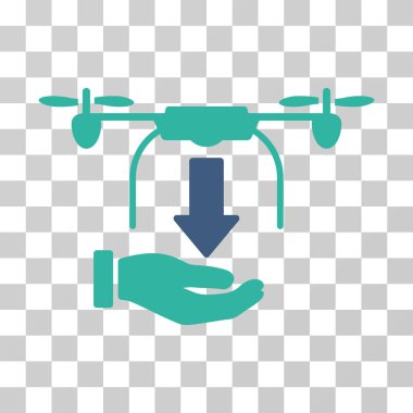 Drone el vektör simgesi kaldırma