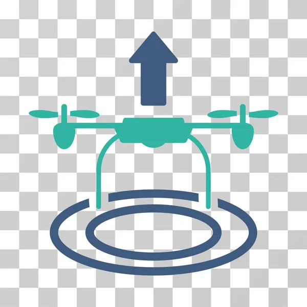 Start Drone Vector Icon — Stock Vector