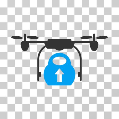 Yük kargo uçağı vektör simgesi