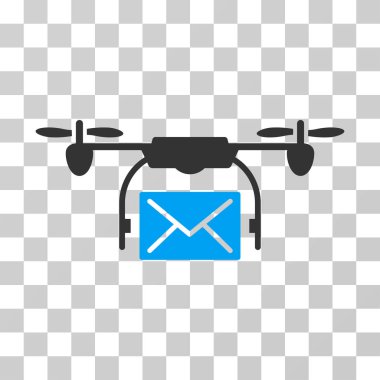 Posta teslim dron vektör simgesi