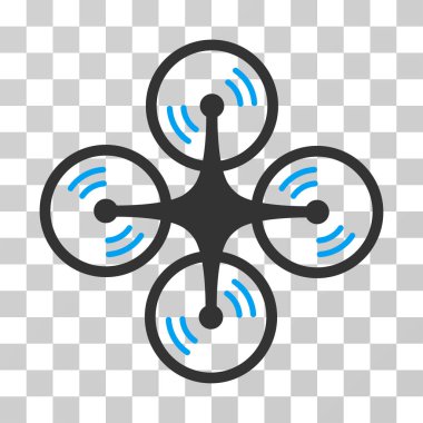 Quadcopter vida döndürme vektör simgesi