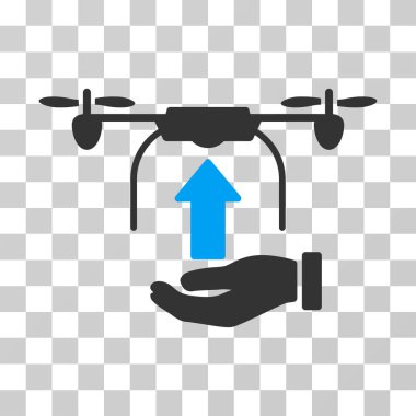 Drone el vektör simgesi göndermek