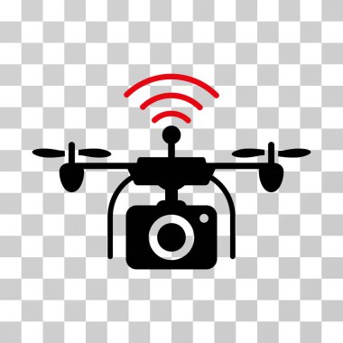 Radyo kamera dron vektör simgesi