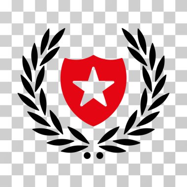 Kalkan defne çelengi vektör simgesi