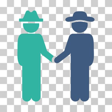 Beyefendi el sıkışma vektör simgesi