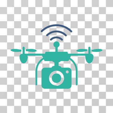 Radyo kamera dron vektör simgesi