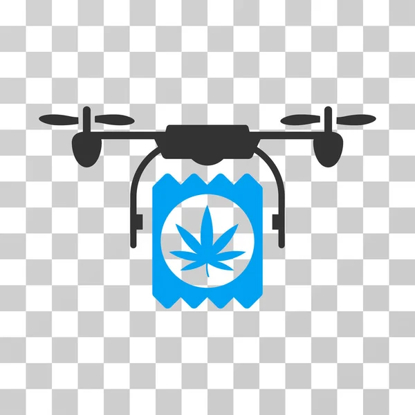 Drone Cannabis Delivery Vector Icon — Stock Vector