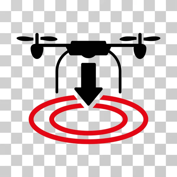 Drone посадки векторної Icon — стоковий вектор