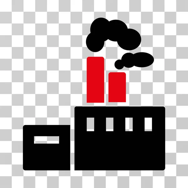 Векторная икона курящей фабрики — стоковый вектор