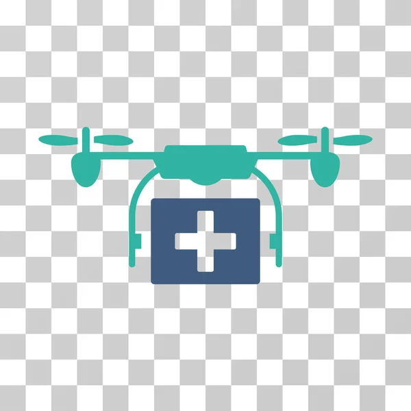 Ambulance Drone Vector Icon — Stock Vector