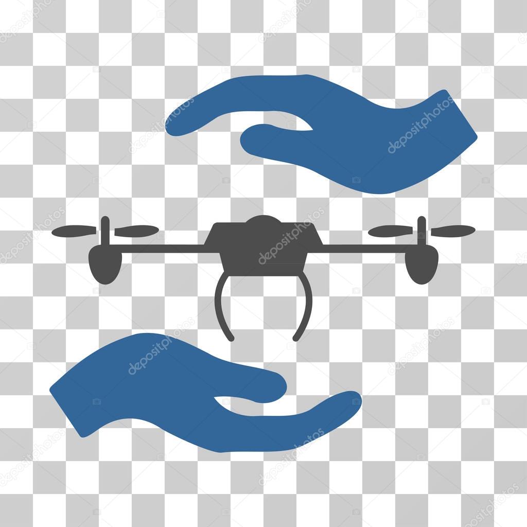 Airdrone Care Hands Vector Icon