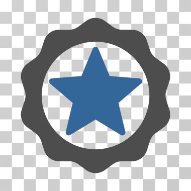 Ödülü yıldız mühür vektör simgesi