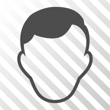 Adam yüz şablon vektör simgesi