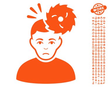 Bonus ile baş ağrısı vektör simgesi