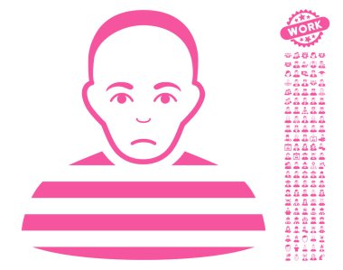 Bonus ile mahkum vektör simgesi