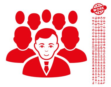 Bonus ile kalabalık vektör simgesi