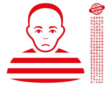 Bonus ile mahkum vektör simgesi