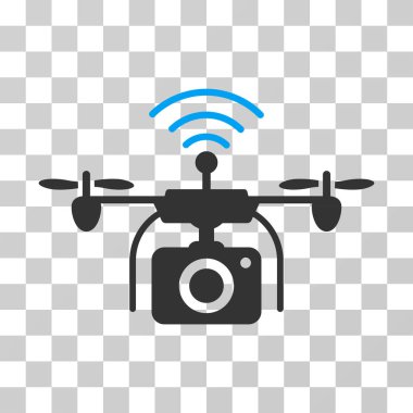 Radyo kamera dron vektör simgesi