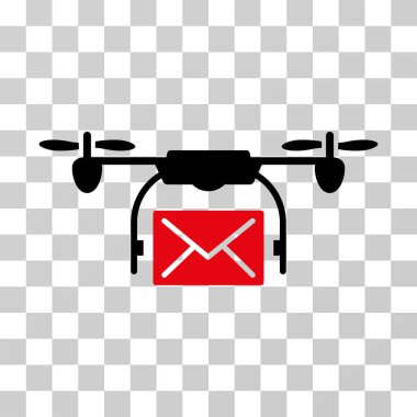 Posta teslim dron vektör simgesi