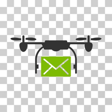 Posta teslim dron vektör simgesi