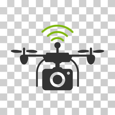 Radyo kamera dron vektör simgesi