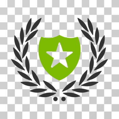 Kalkan defne çelengi vektör simgesi