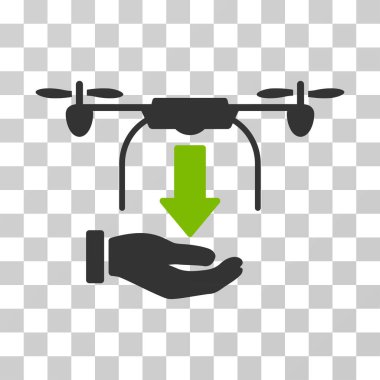 Drone el vektör simgesi kaldırma