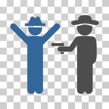 Beyefendi suç vektör simgesi