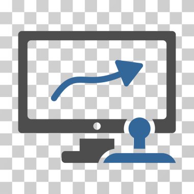 Yolu kontrol monitör vektör simgesi