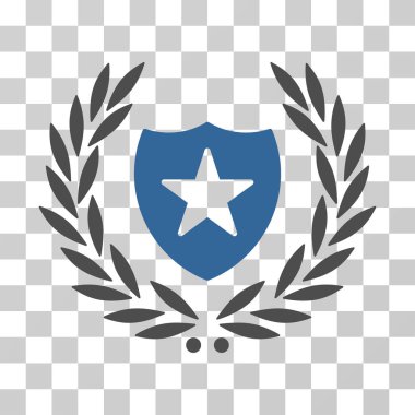 Kalkan defne çelengi vektör simgesi