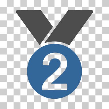 Gümüş madalya vektör simgesi