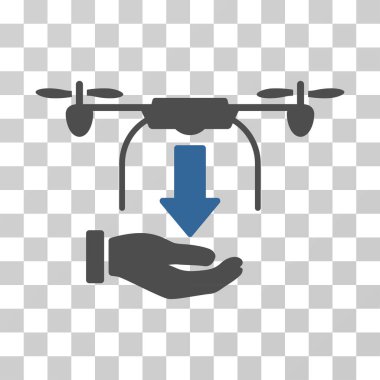 Drone el vektör simgesi kaldırma