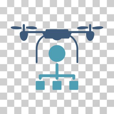 Drone dağıtım vektör simgesi
