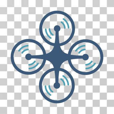 Quadcopter vida döndürme vektör simgesi