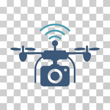Radyo kamera dron vektör simgesi