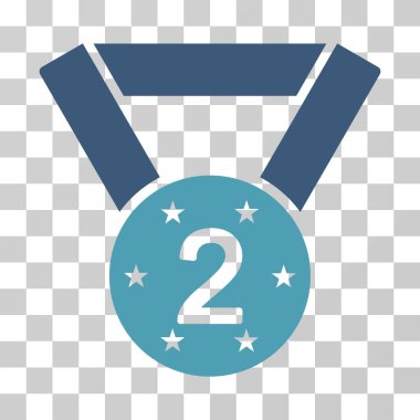İkinci madalya vektör simgesi
