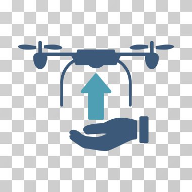 Drone el vektör simgesi göndermek