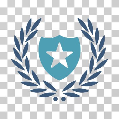 Kalkan defne çelengi vektör simgesi