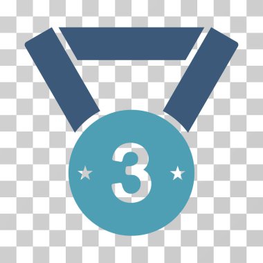 Üçüncü madalya vektör simgesi