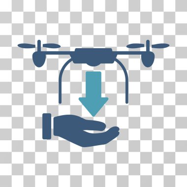 Drone el vektör simgesi kaldırma