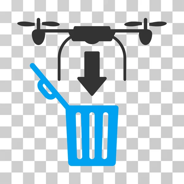 Drone Drop Trash Vector icono — Archivo Imágenes Vectoriales