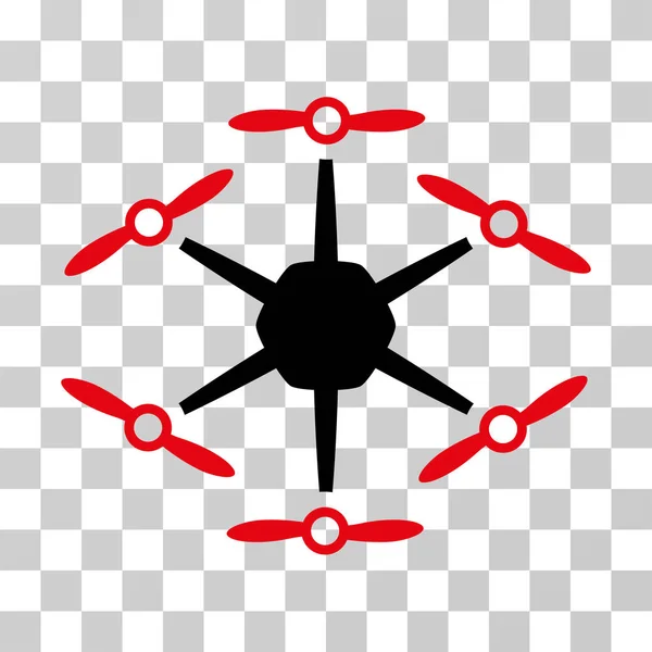 Hexacopter-Vektorsymbol — Stockvektor