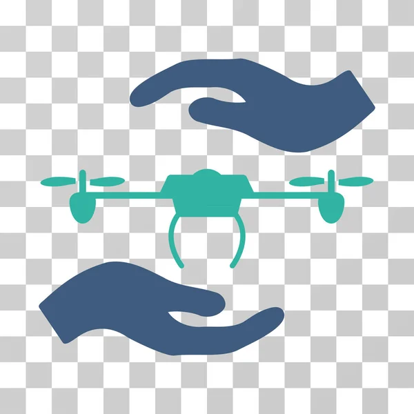 Airdrone Care Manos Vector Icono — Archivo Imágenes Vectoriales